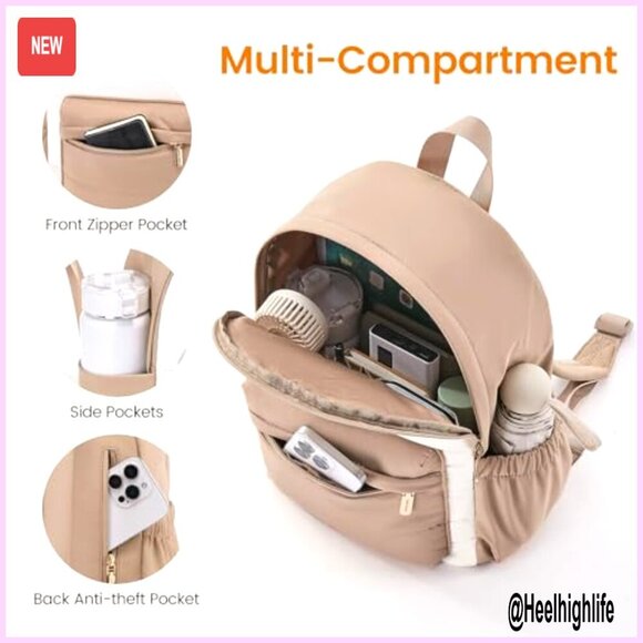 Mini Puffer Backpack Lightweight Daypack Anti-Theft Travel Purse main image 5